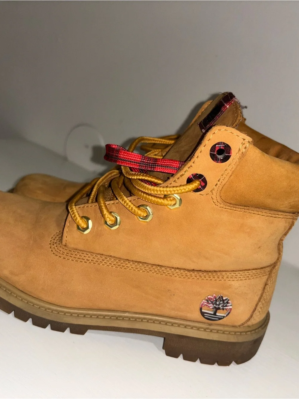 Timberland Kids Wheat Tan Lace-Up Boots